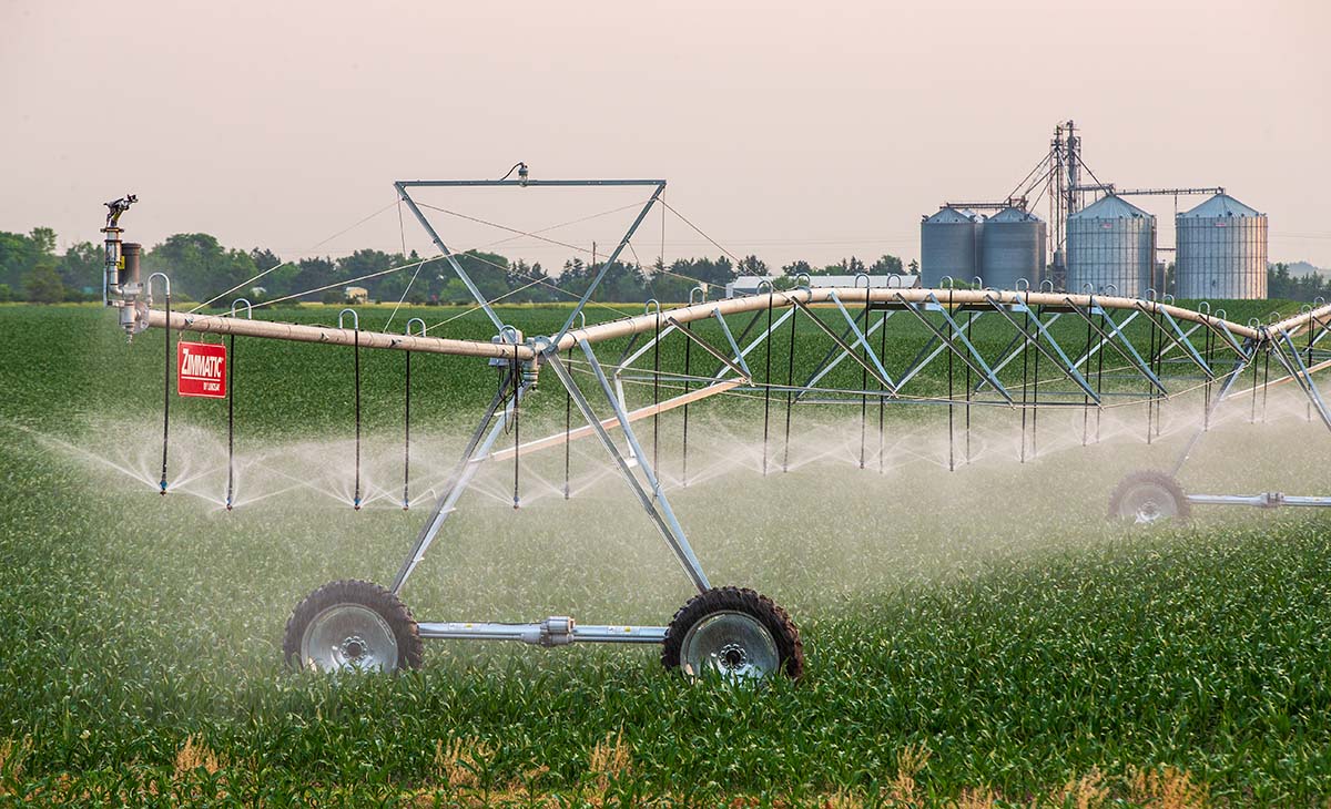 Zimmatic Center Pivot Watering Corn